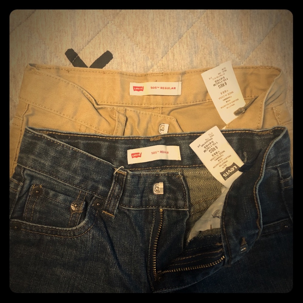 Boys Levi’s 505 Regular, Size 6 Regular. Two Pair!